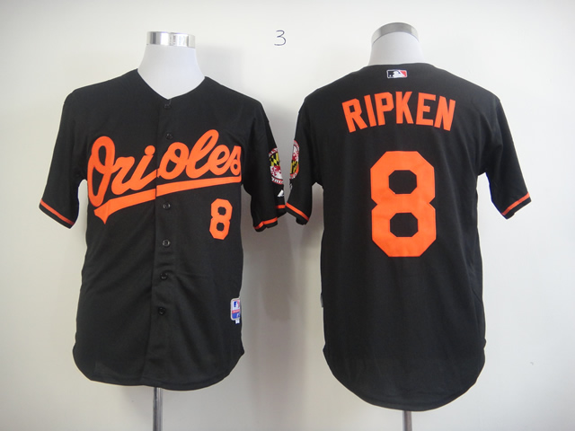 Men Baltimore Orioles 8 Cal Ripken Black MLB Jerseys